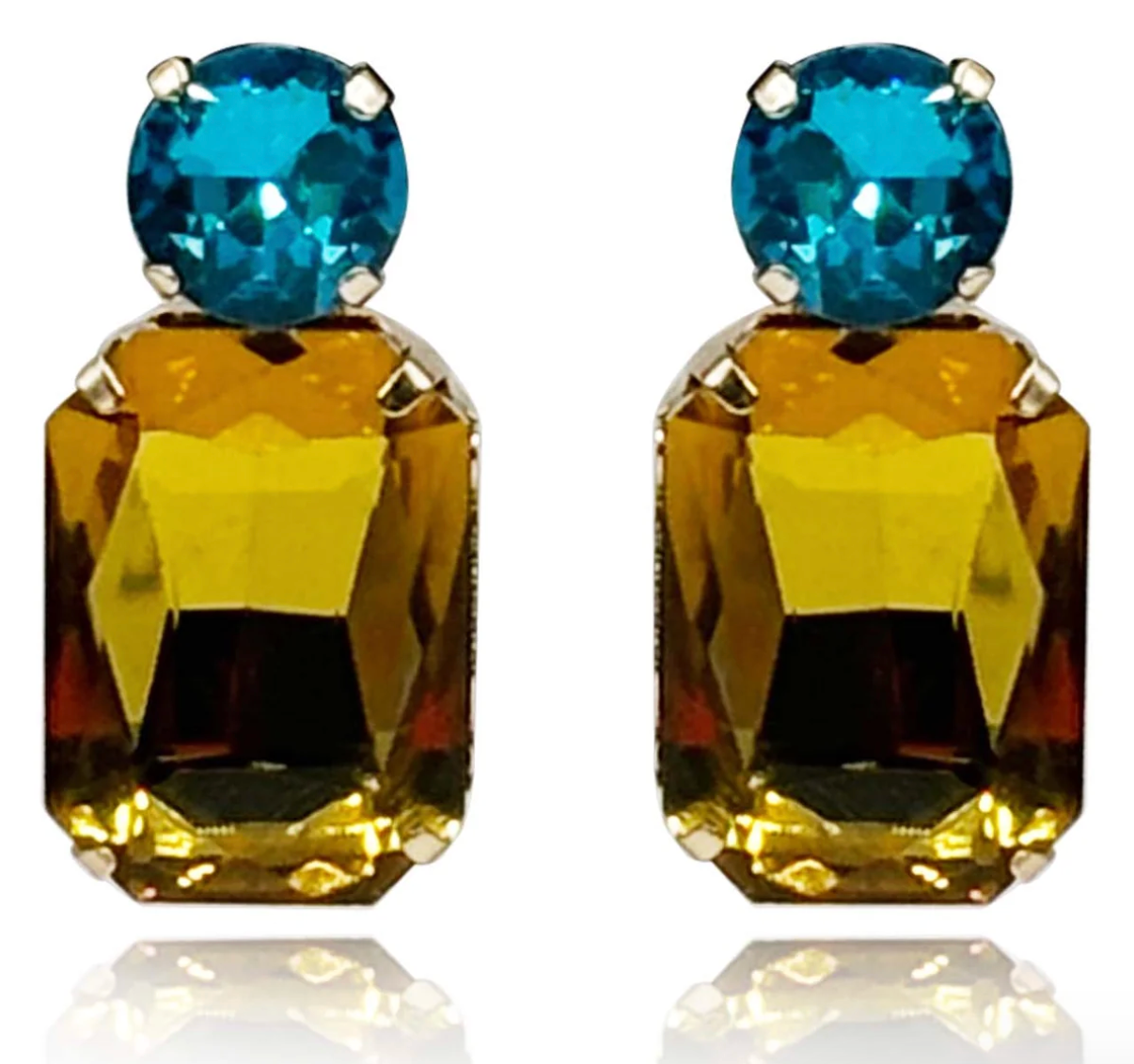 Michael Nash Adelle Topaz & Teal Earrings