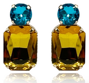 Michael Nash Adelle Topaz & Teal Earrings