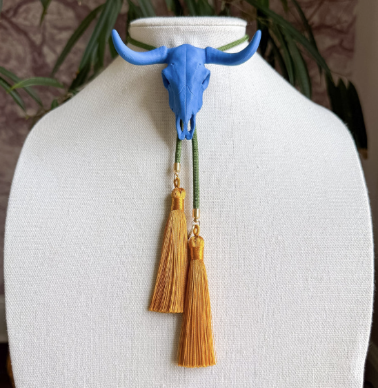 Rahya Longhorn Skull Bolo