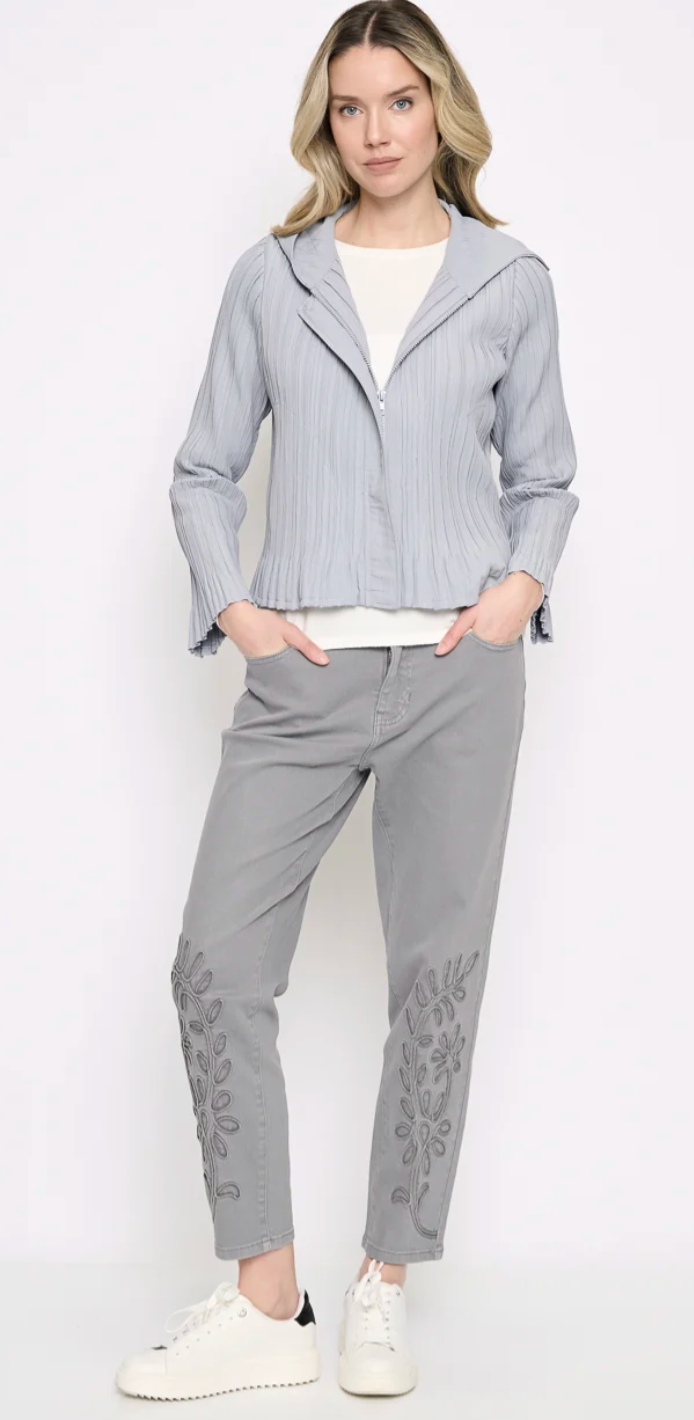 Picadilly Y6044 Soutache Jeans- morning fog