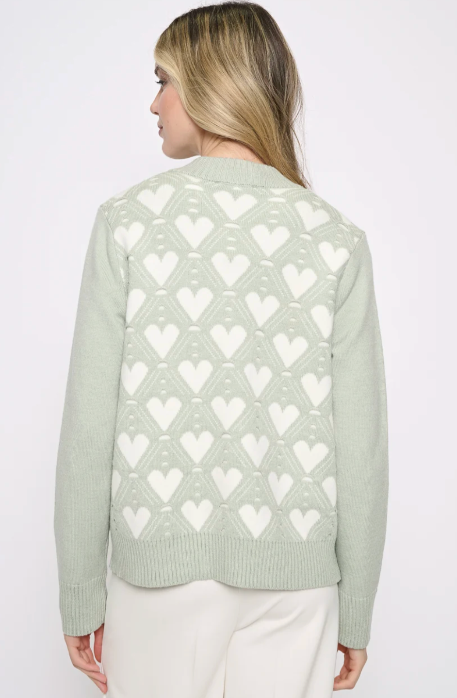 Picadilly YE584 Heart Zip-Front Jacket- powder lime