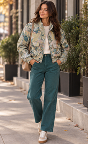Renuar R3976L E3135 Woven Jacket- blue combo