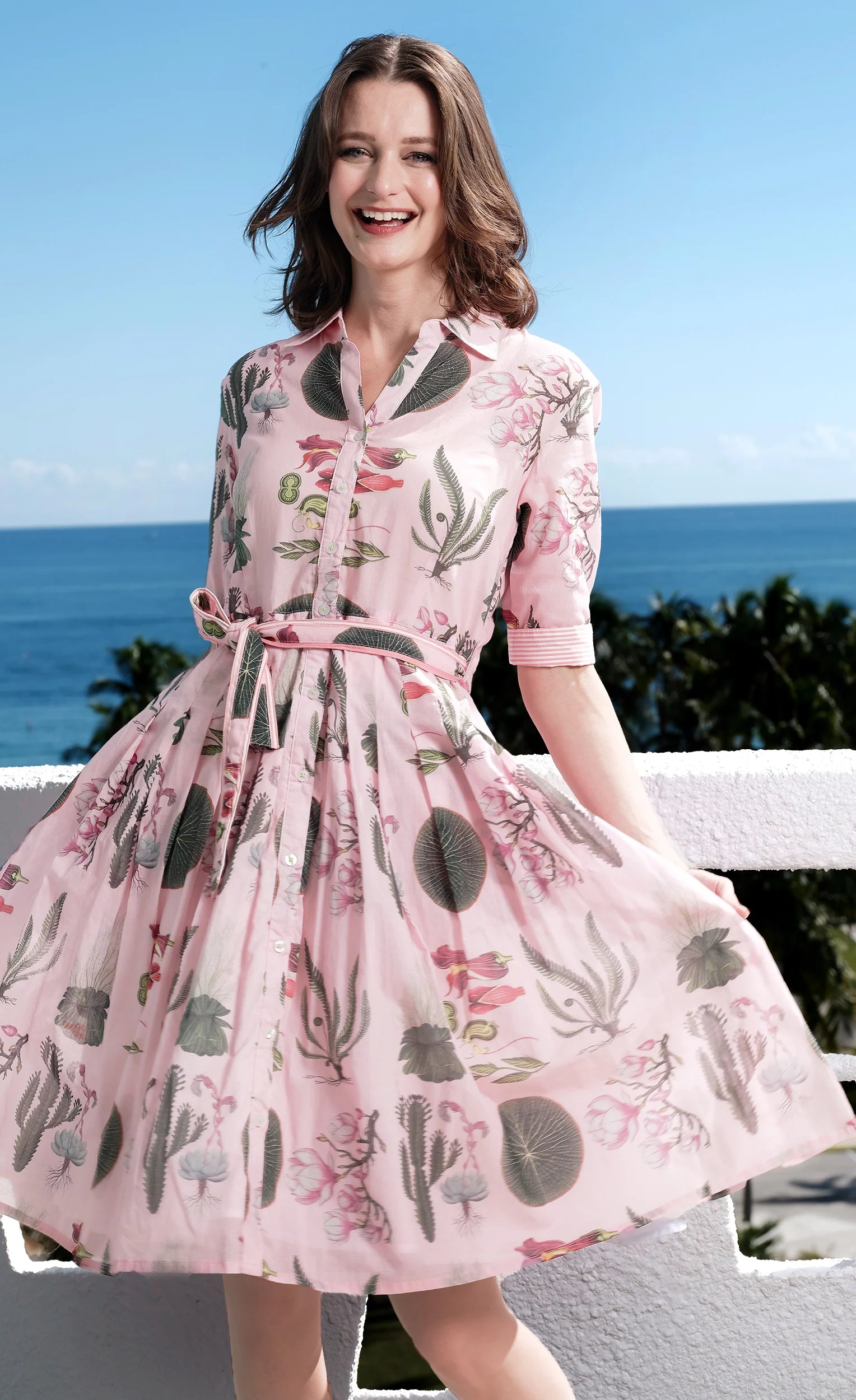 Dizzy Lizzie 663-S029P Pink Botanical Mrs Maisel